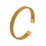 Fashion-C-Shape-304-Stainless-Steel-18K-Gold-Plating-In-The-Furnace-Bangle-In-Bulk_1