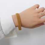 Fashion-C-Shape-304-Stainless-Steel-18K-Gold-Plating-In-The-Furnace-Bangle-In-Bulk_2