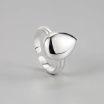Simple-Style-Water-Droplets-Sterling-Silver-Gold-Plated-Rings-In-Bulk-display-picture-1