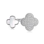 Sterling-Silver-Simple-Style-Classic-Style-Inlay-Four-Leaf-Clover-Rhinestones-Rings_1