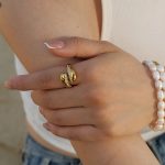 Wholesale-Jewelry-Commute-Water-Droplets-316-Stainless-Steel-Plating-Rings-display-picture-2